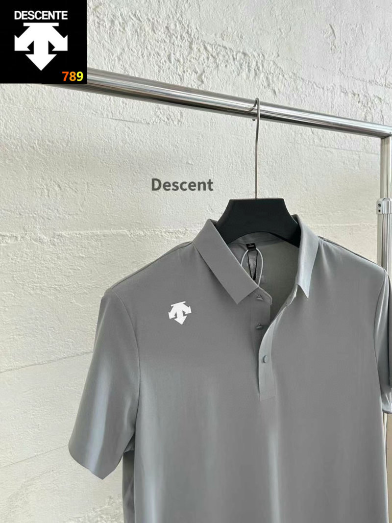 Descente Classic Ice Silk Polo Shirt - Grey