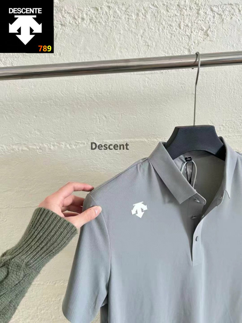 Descente Classic Ice Silk Polo Shirt - Grey view