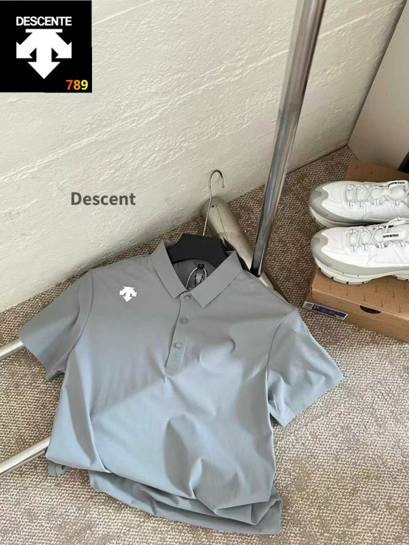 Descente Classic Ice Silk Polo Shirt - Grey view