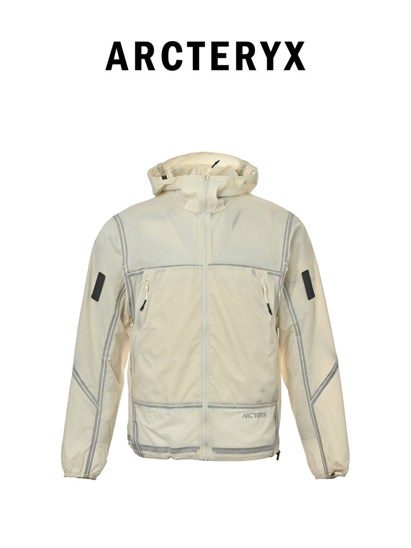 White Lightweight Sun Protection Windbreaker Jacket