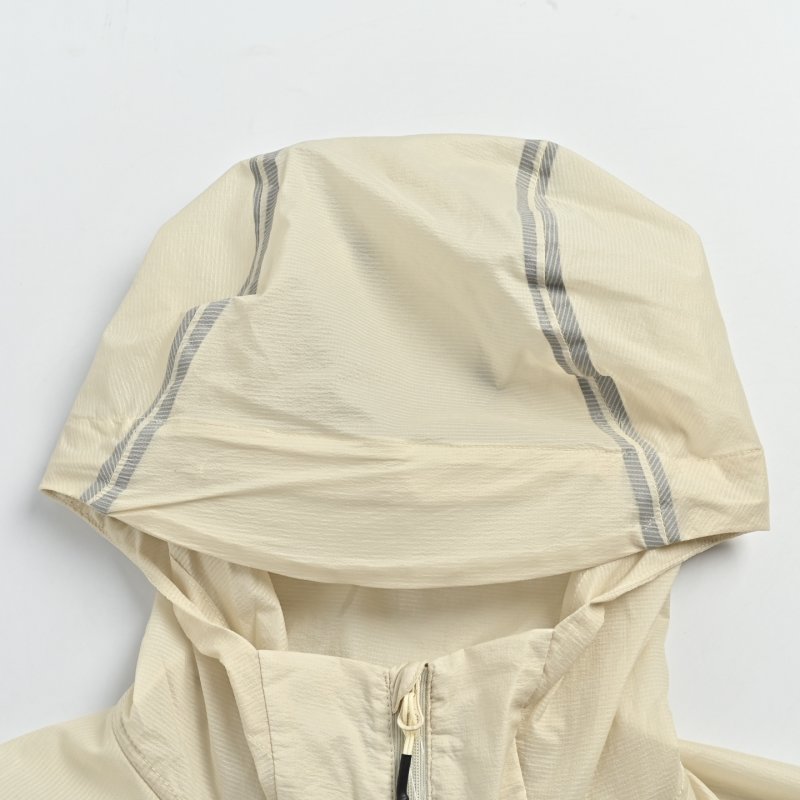White Lightweight Sun Protection Windbreaker Jacket view
