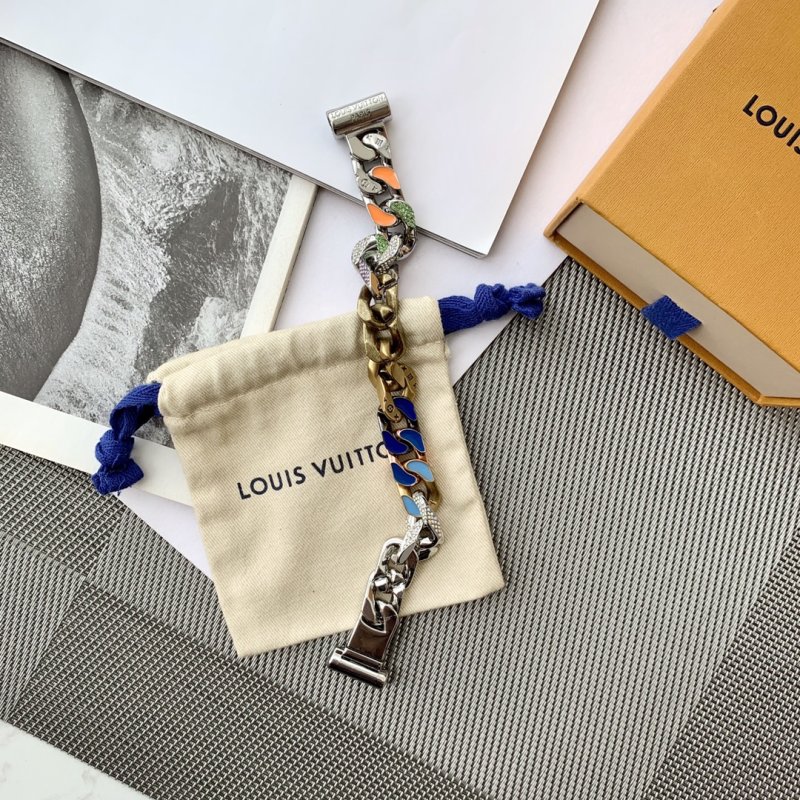 Louis Vuitton Monogram Crystal Blue Charm Bracelet view