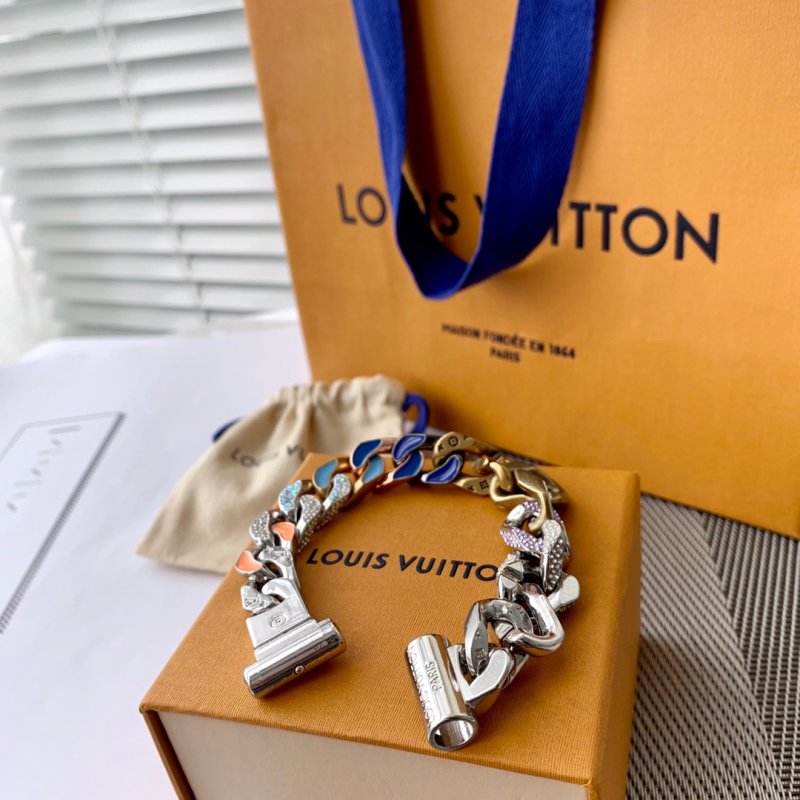 Louis Vuitton Monogram Crystal Blue Charm Bracelet view