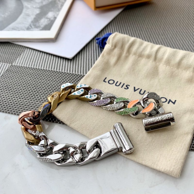 Louis Vuitton Monogram Crystal Blue Charm Bracelet view