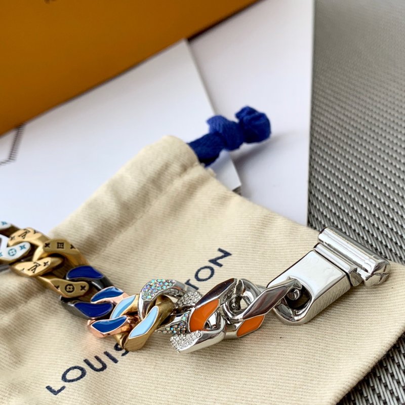 Louis Vuitton Monogram Crystal Blue Charm Bracelet view