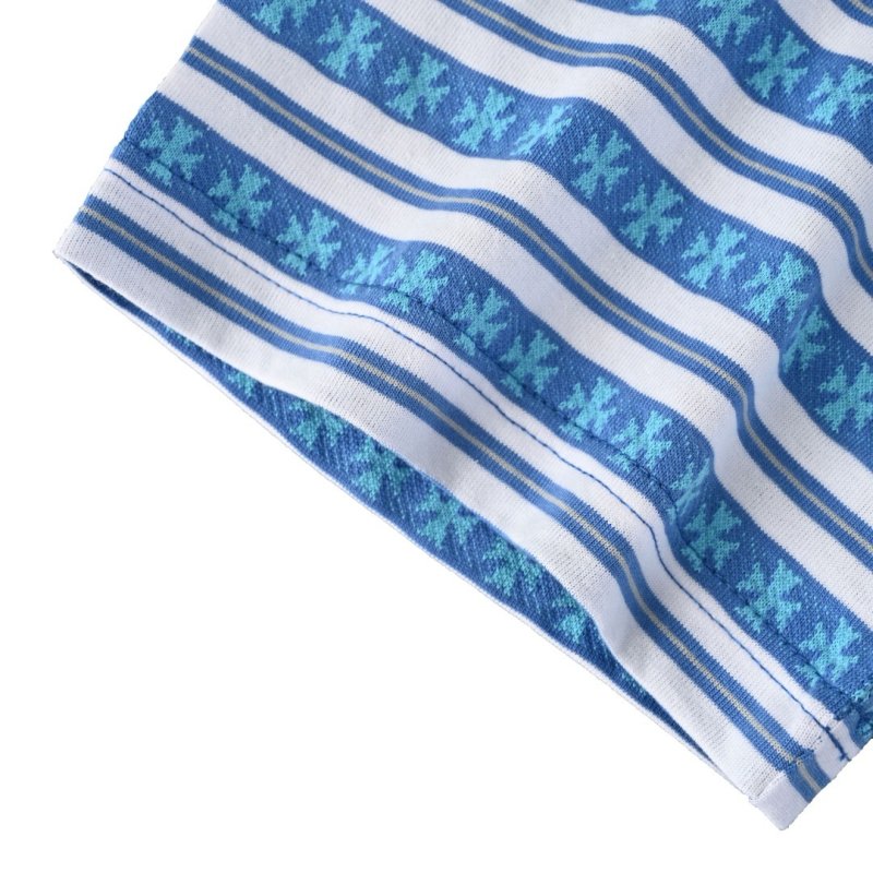 Blue & White Striped Short Sleeve T-Shirt view