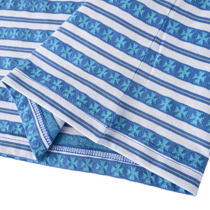 Blue & White Striped Short Sleeve T-Shirt view