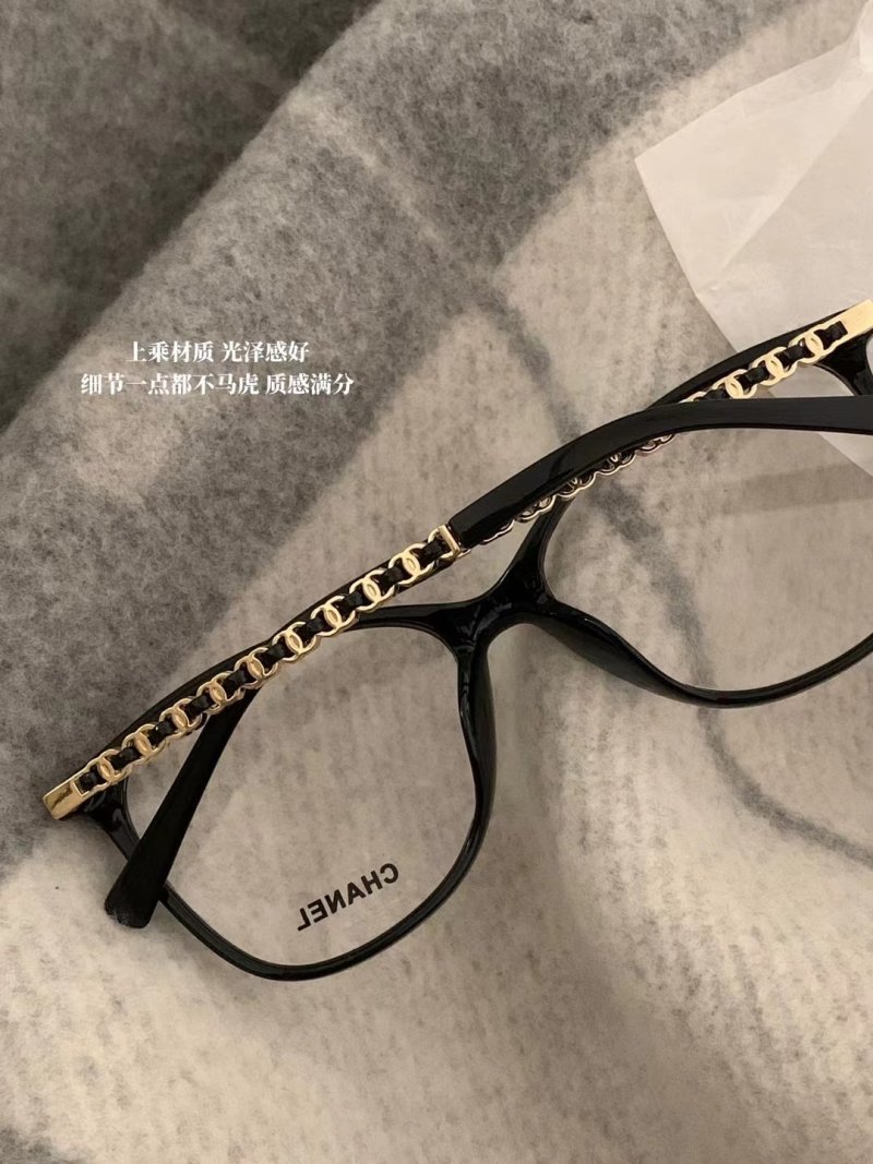 Chanel Black Round Frame Blue Light Glasses view