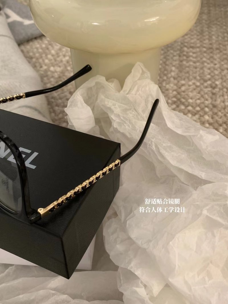 Chanel Black Round Frame Blue Light Glasses view