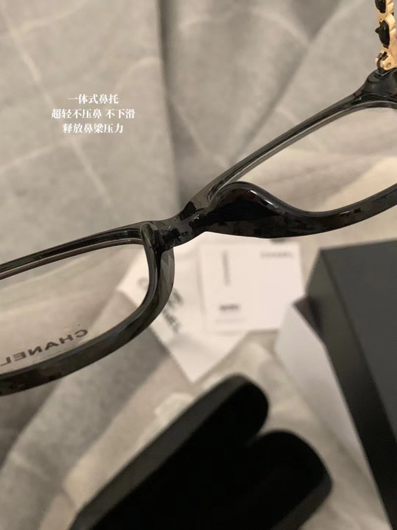 Chanel Black Round Frame Blue Light Glasses view