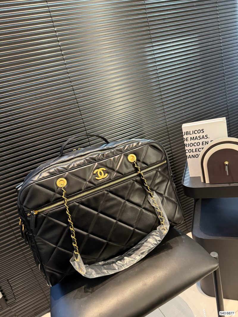 Chanel 25A Bowling Bag Black Lambskin