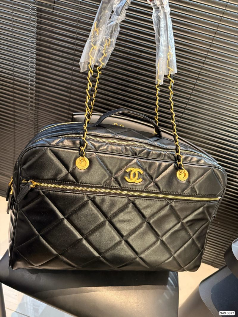 Chanel 25A Bowling Bag Black Lambskin view