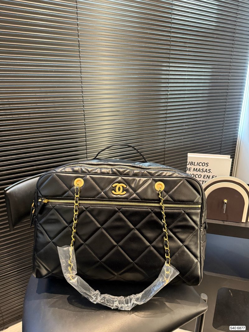 Chanel 25A Bowling Bag Black Lambskin view