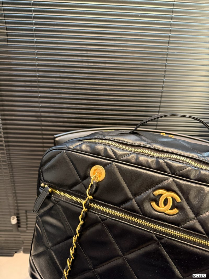Chanel 25A Bowling Bag Black Lambskin view