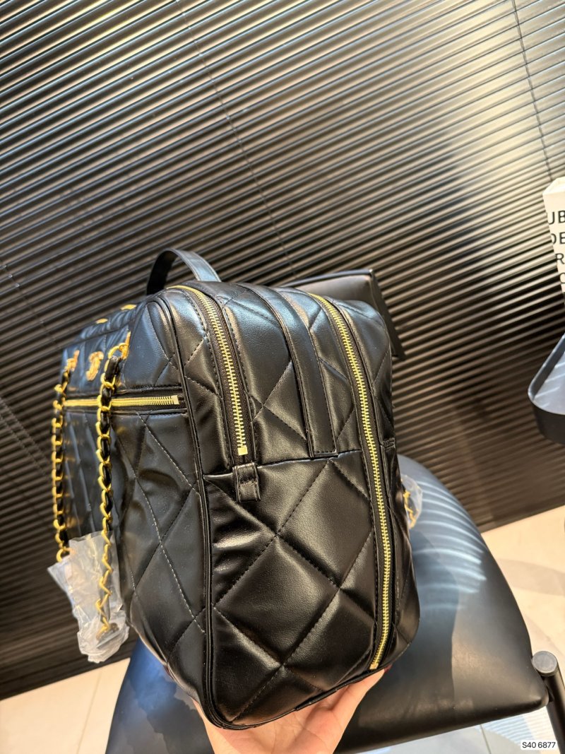 Chanel 25A Bowling Bag Black Lambskin view