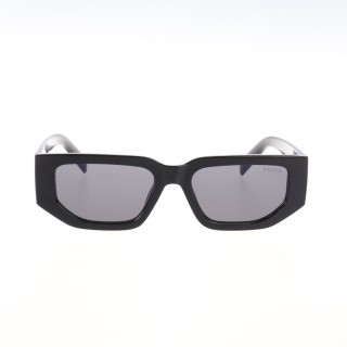 Prada Triangle Logo Acetate Rectangle Sunglasses Black view 2