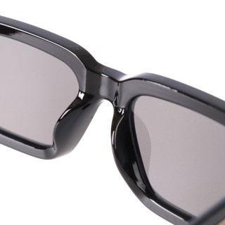 Prada Triangle Logo Acetate Rectangle Sunglasses Black view 5