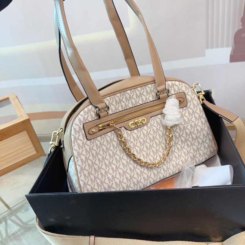Black Shell Top-Handle Bag with Gold Chain Detail view