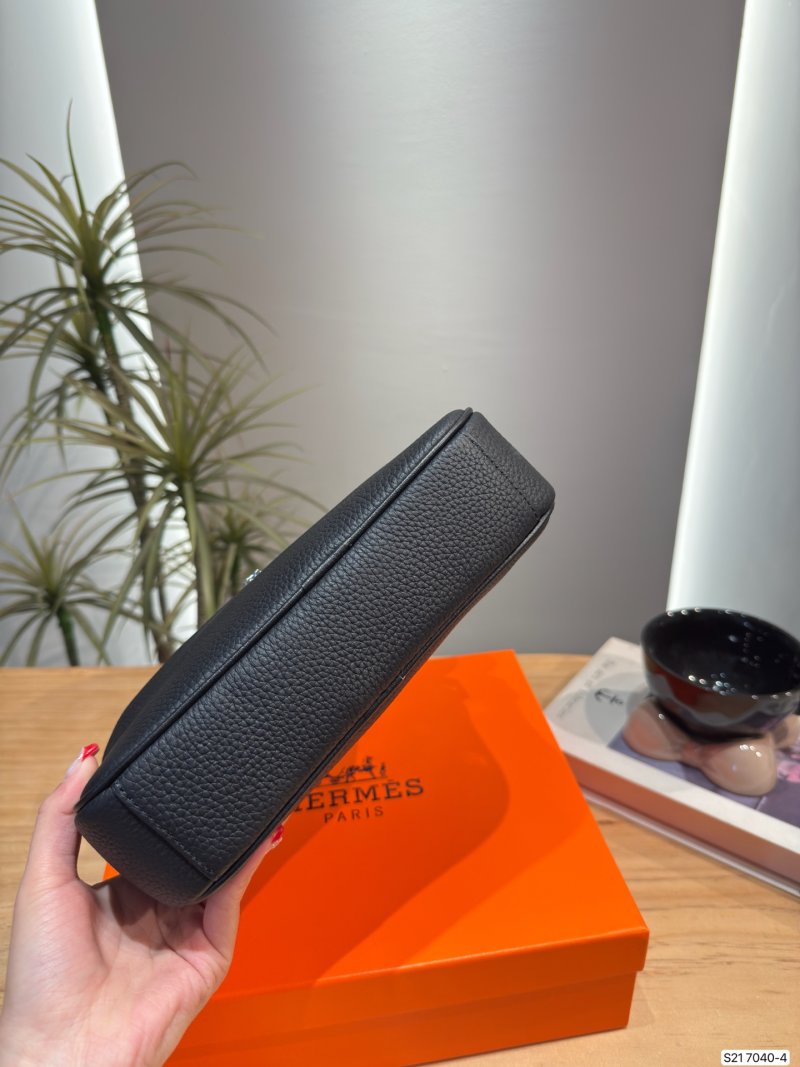 Hermès Black Leather Camera Crossbody Bag view