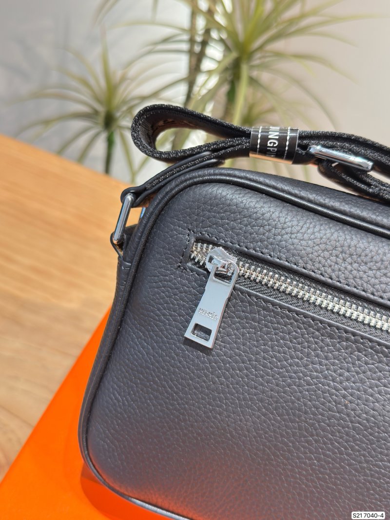 Hermès Black Leather Camera Crossbody Bag view