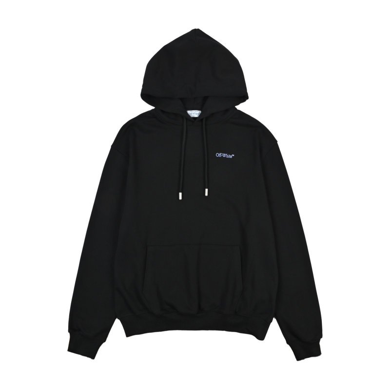 Essentials Black Graphic Hoodie with Oversized Arrow Design view