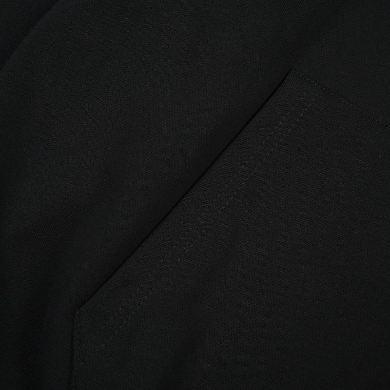 Essentials Black Graphic Hoodie with Oversized Arrow Design view