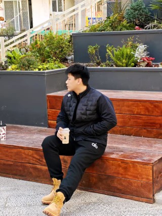 Alo Black Jogger Pants with Embroidered Logo view 2