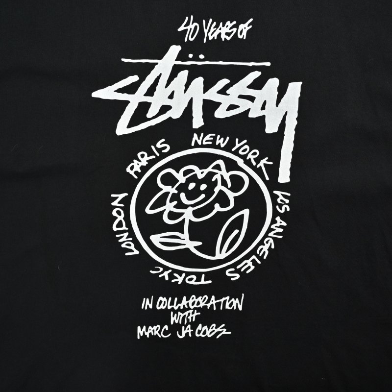 Stüssy Black Graphic Logo T-Shirt view