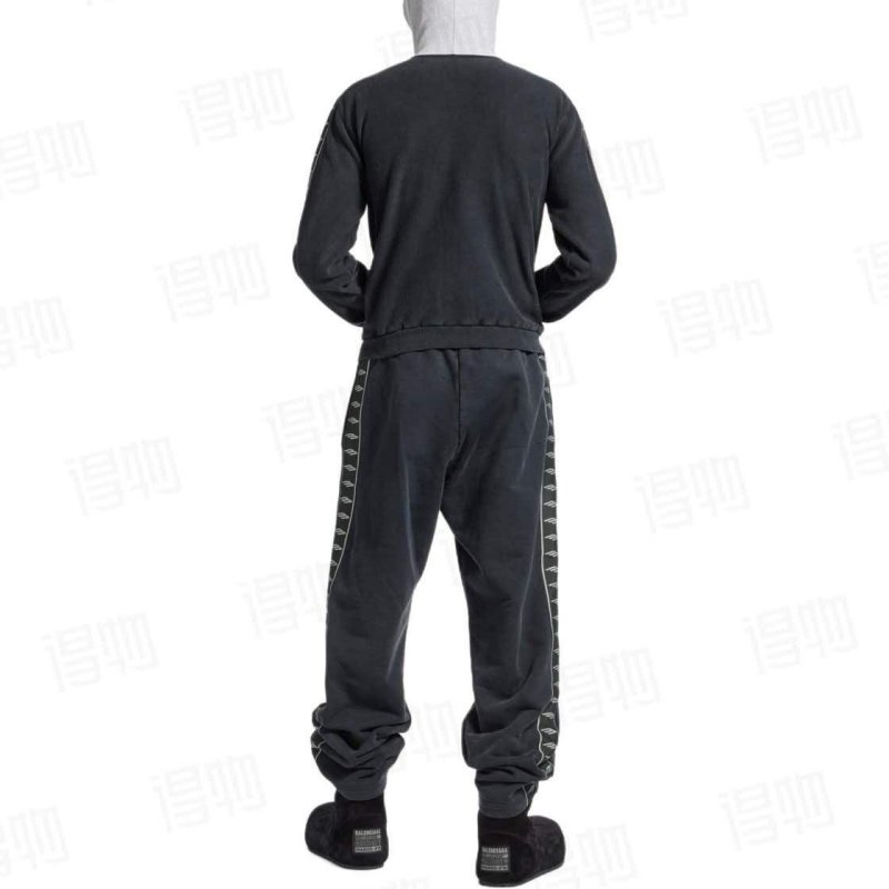 Essentials Black Taped Track Pants view