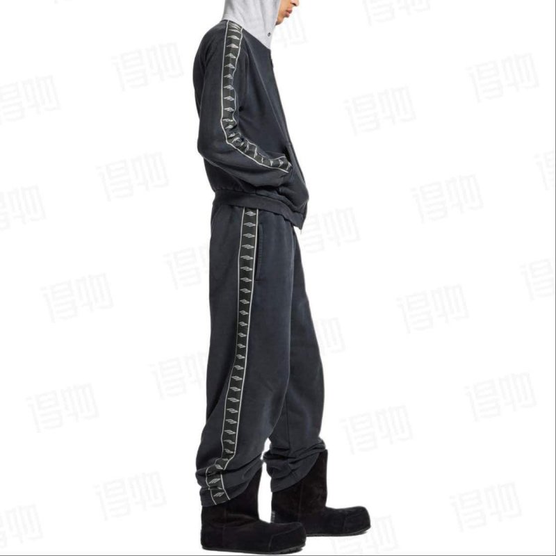 Essentials Black Taped Track Pants view