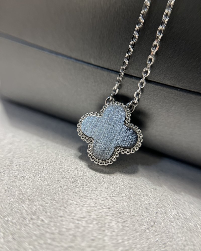 Van Cleef & Arpels Clover Ceramic Light Blue Necklace view