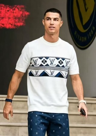 Louis Vuitton Monogram Jacquard White T-Shirt view 2