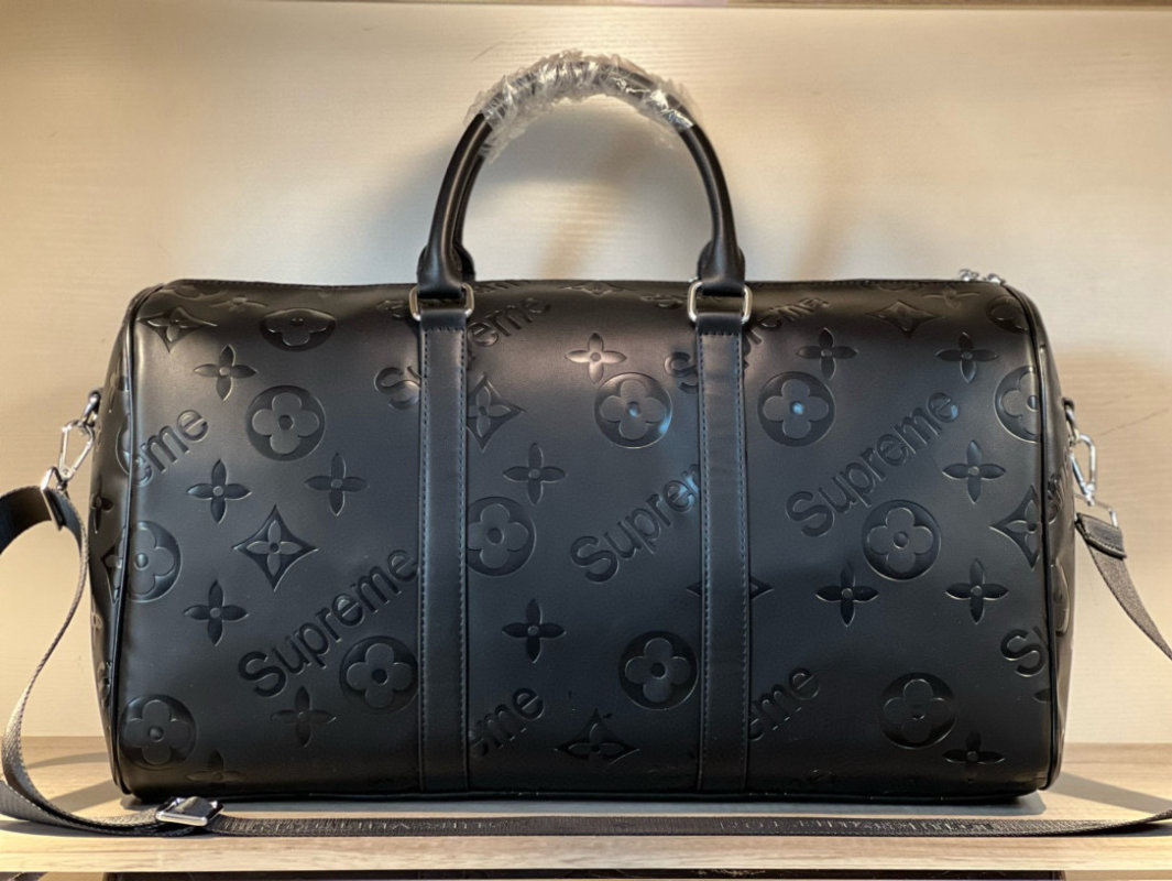 Louis Vuitton Monogram Travel Duffel Bag Black view