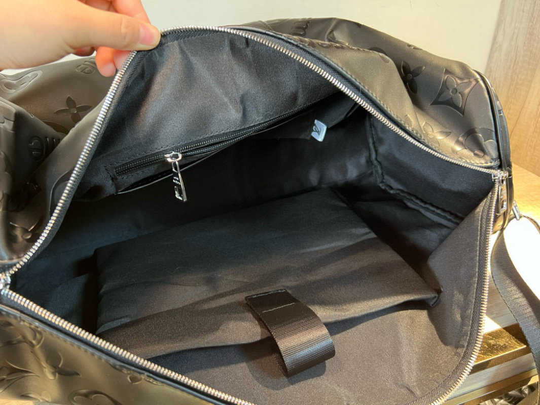 Louis Vuitton Monogram Travel Duffel Bag Black view