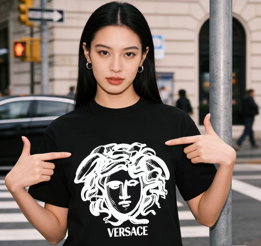 Versace Medusa Head Black Short Sleeve T-Shirt