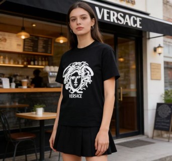 Versace Medusa Head Black Short Sleeve T-Shirt view 3
