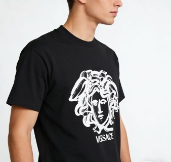 Versace Medusa Head Black Short Sleeve T-Shirt view 7