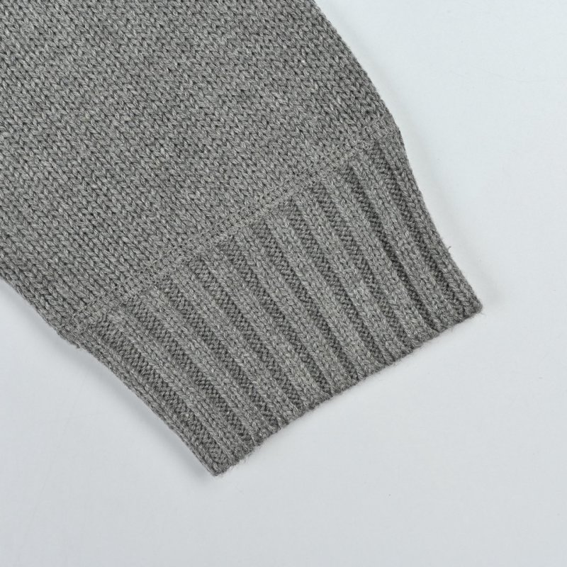 Grey Crewneck Sweater with Embroidered Logo view