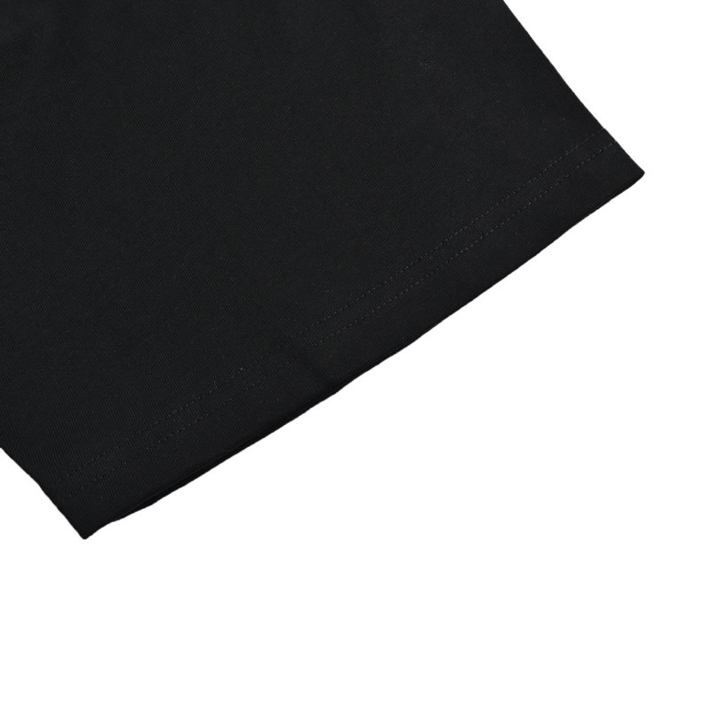 Black Graphic Print Short Sleeve T-Shirt with Blue Logo view