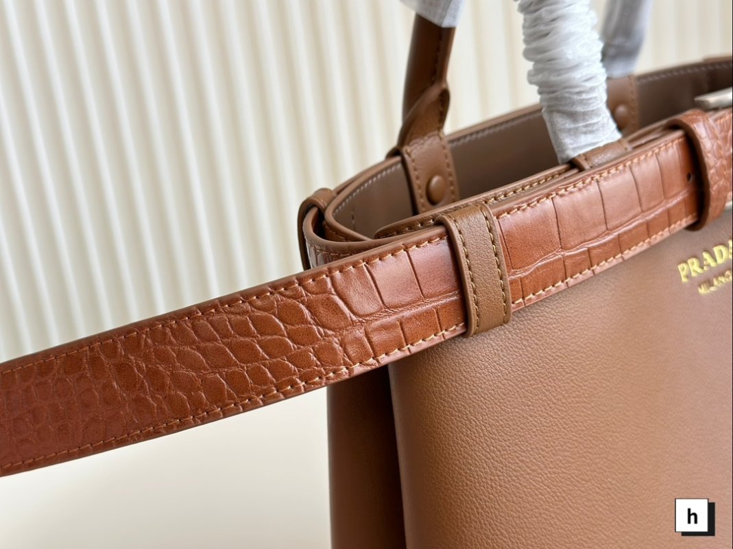 Prada Belt Bag Cognac Leather with Removable Strap view