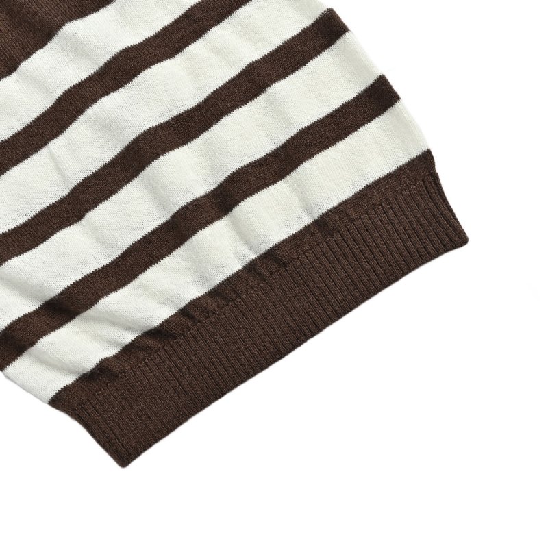 Brown Stripe Short-Sleeve T-Shirt view