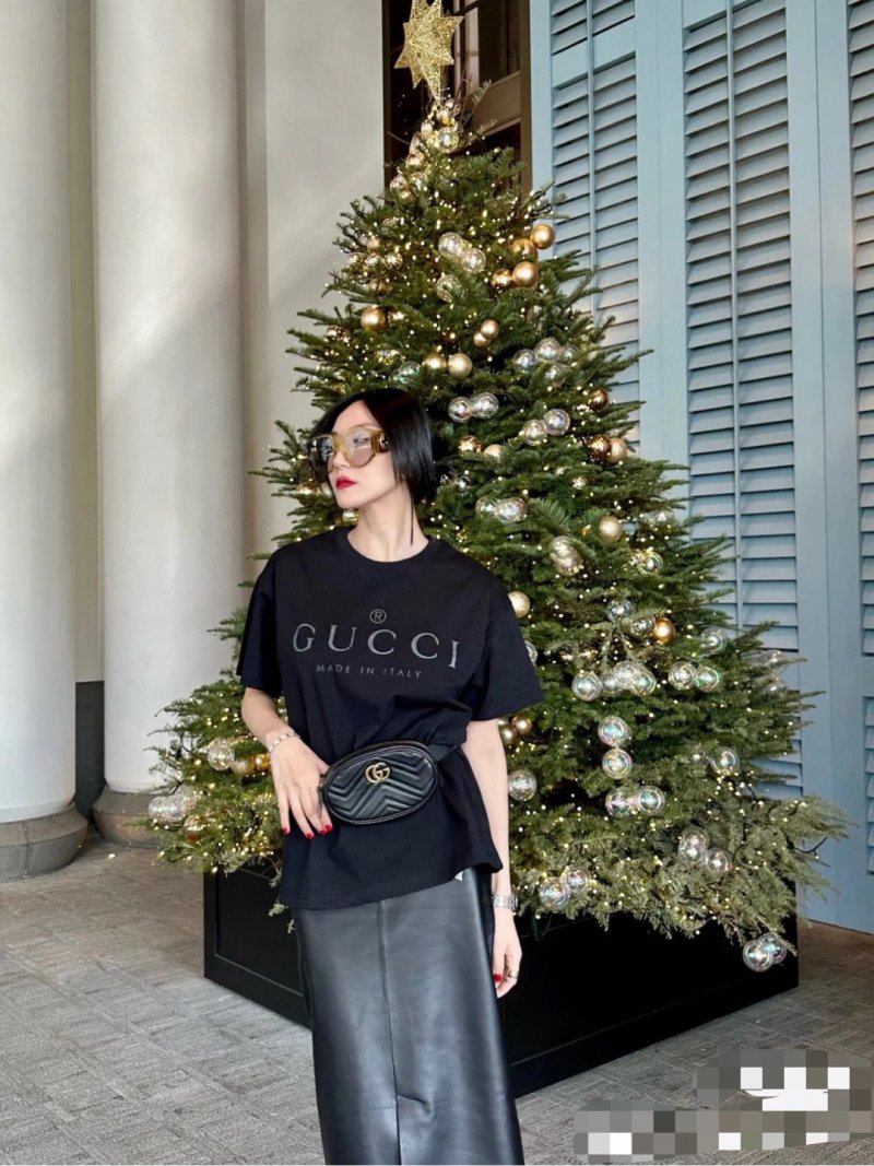 Gucci Black Logo Print Short Sleeve T-Shirt view