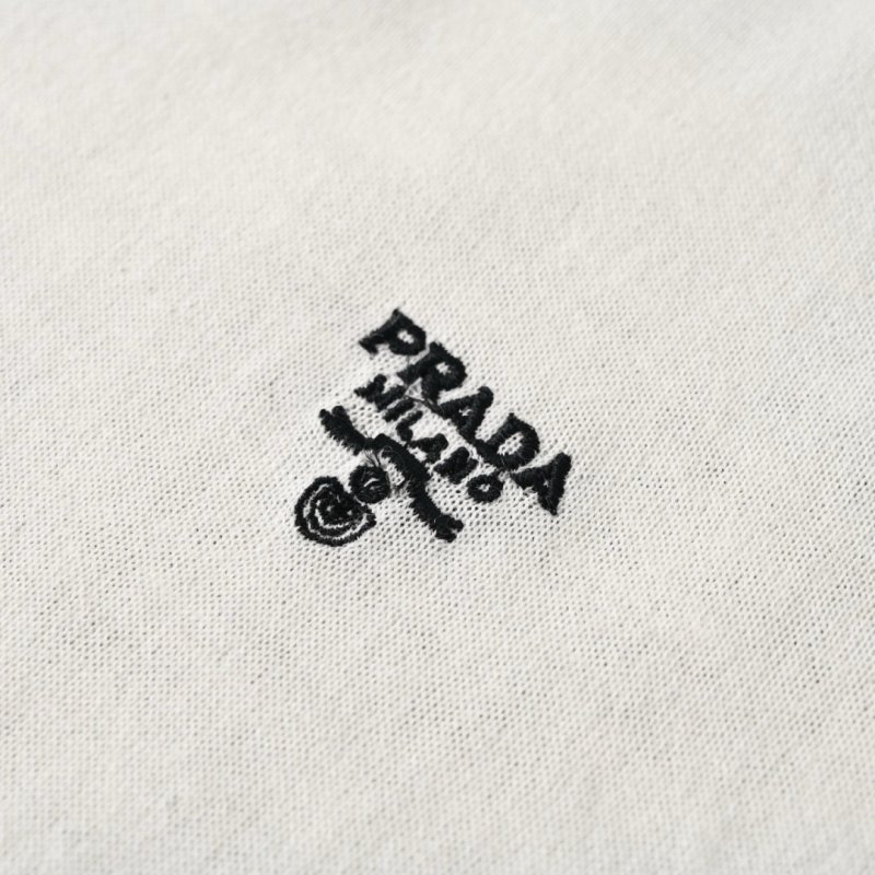 Prada Milano White Logo T-Shirt view