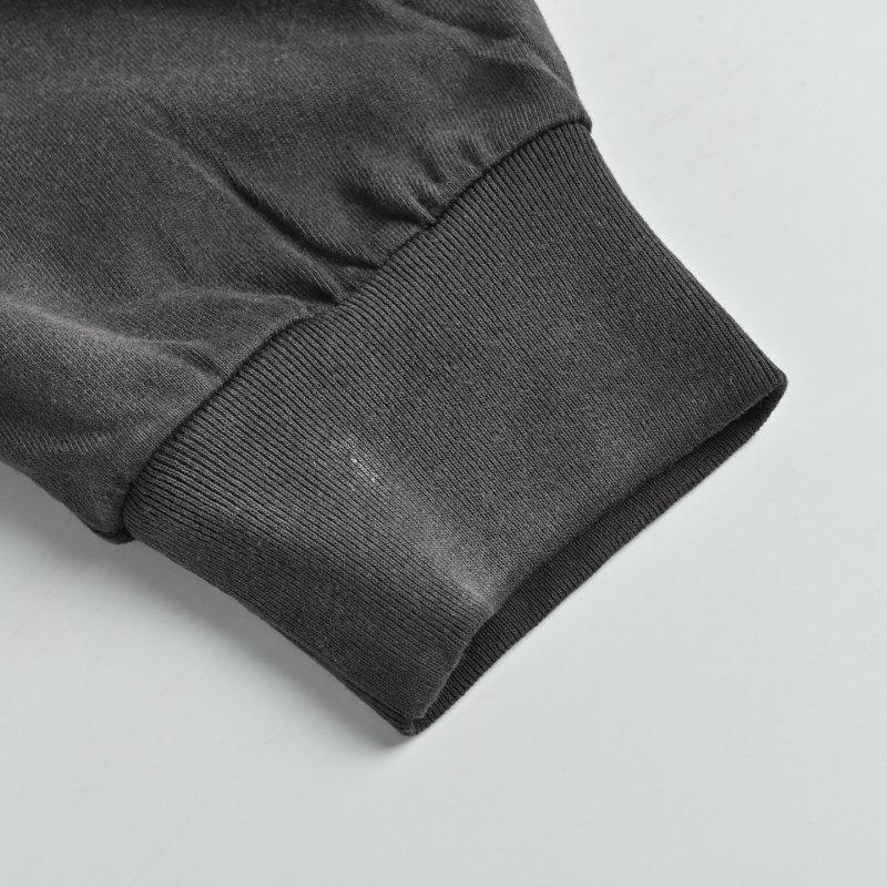 Charcoal Grey Graphic Long Sleeve Tee with Abstract Logo Print view