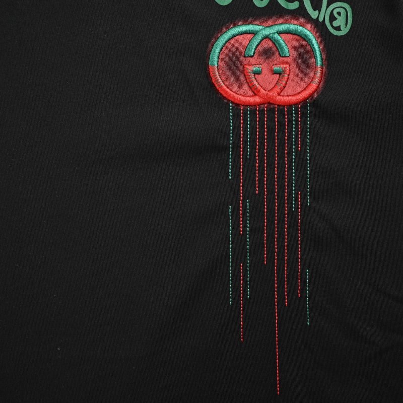 Gucci GG Embroidered Black T-Shirt view