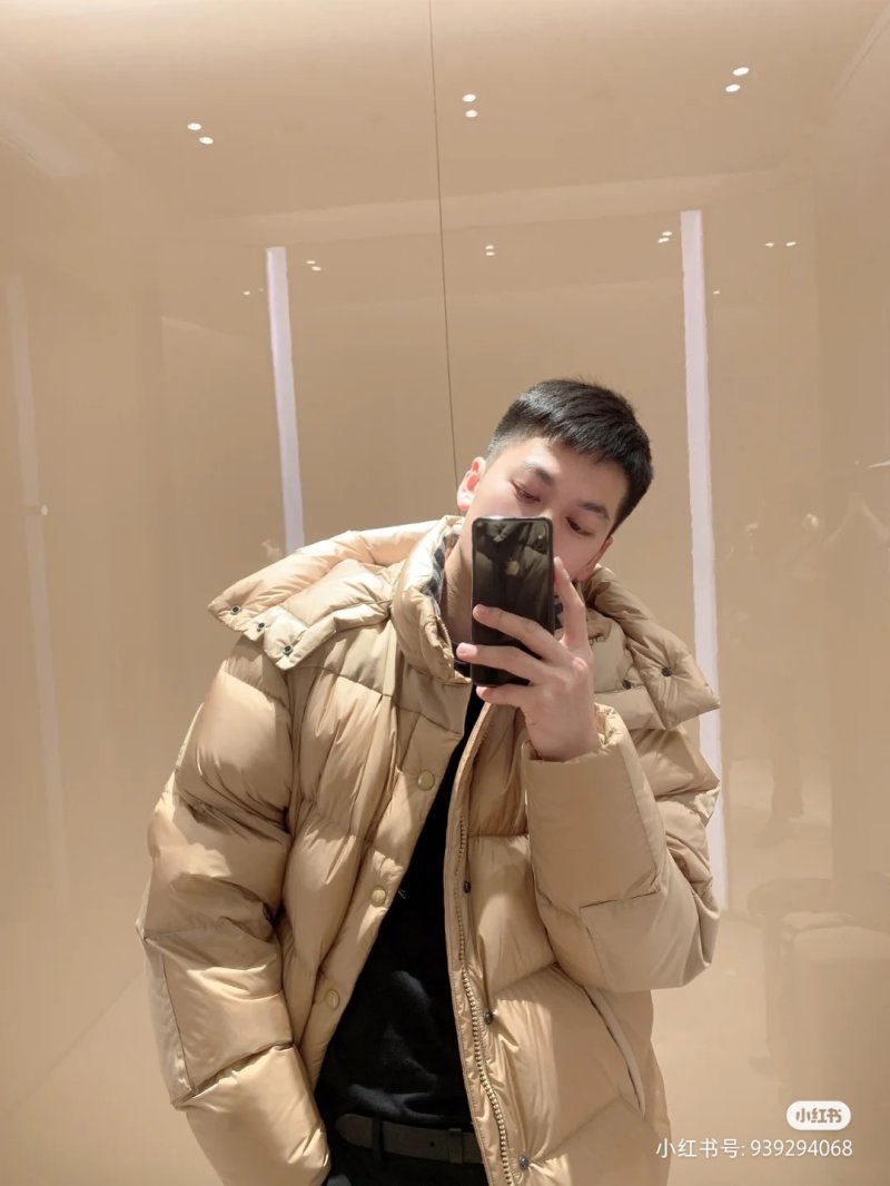 Beige Puffer Down Jacket – Warm Winter Coat
