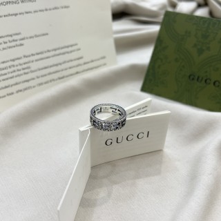 Gucci 925 Square G Pattern Ring Silver view 4