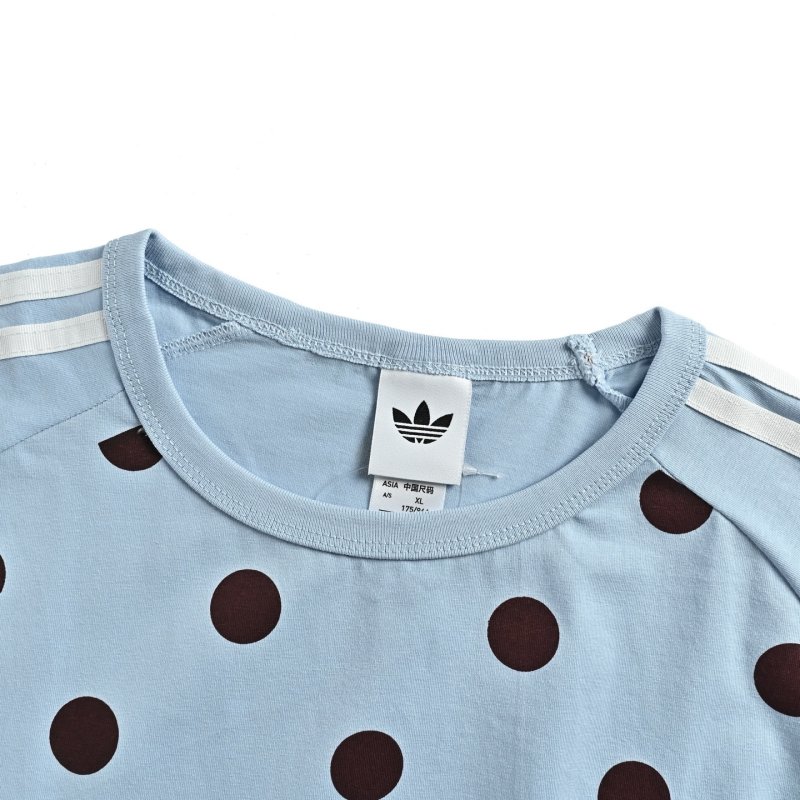 Light Blue Polka Dot Short Sleeve T-Shirt view