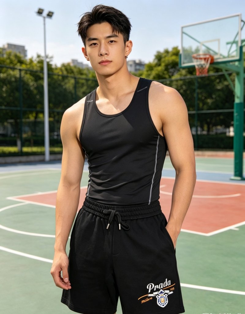 Prada Black Milano Shorts with Logo Embroidery