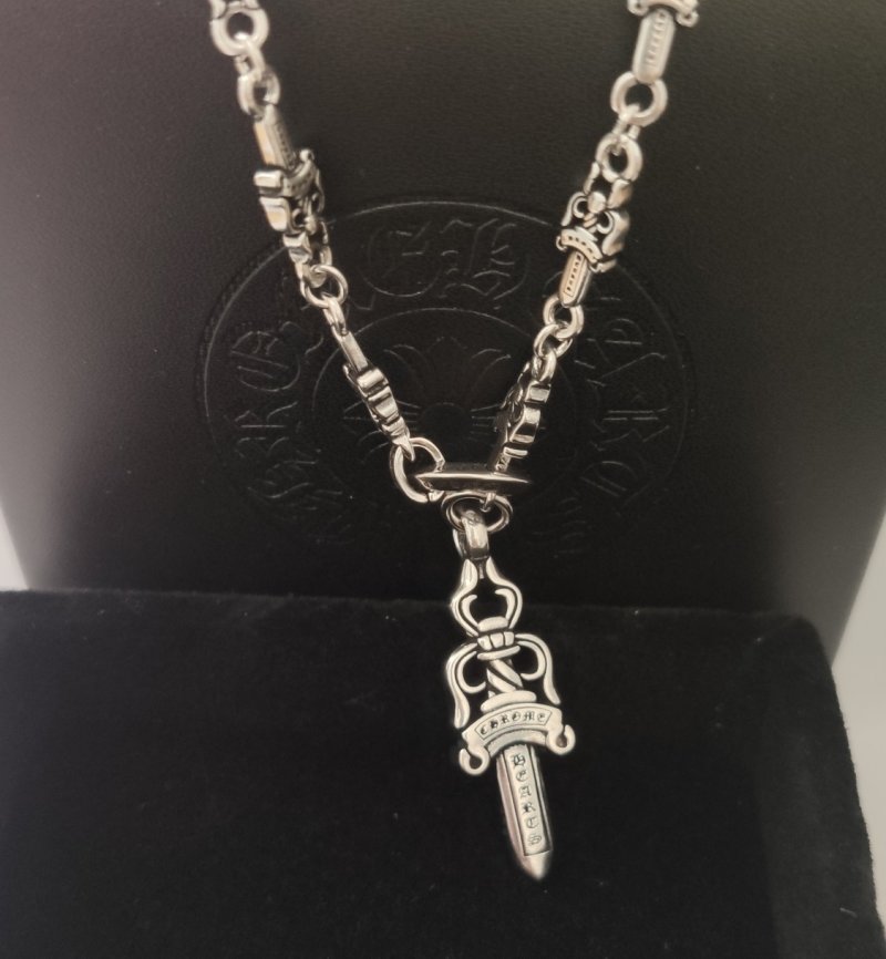Chrome Hearts Silver Dagger Pendant Necklace view